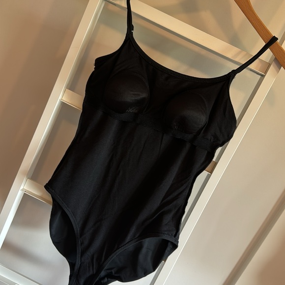 Garnet Hill — Elegant, classic, simple black one-piece swim suit - Picture 9 of 12